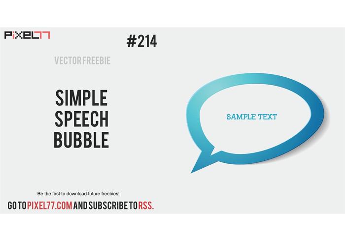 Free Vector of the Day #214: Simple Chat Bubble Free Vector of the Day #214: Simple Chat Bubble