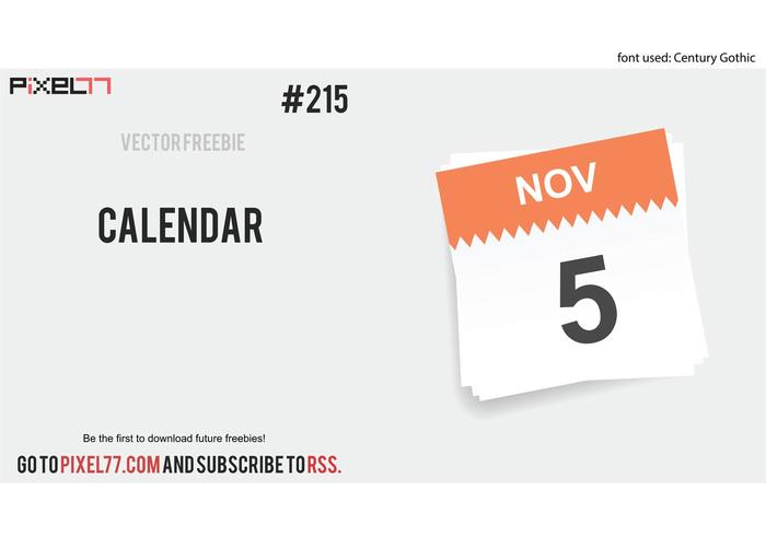 Free Vector of the Day #215: Calendar Free Vector of the Day #215: Calendar