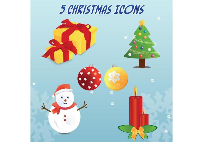 5 Christmas Vector Icons 5 Christmas Vector Icons