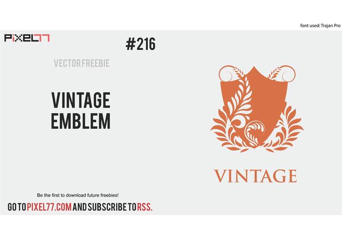 Free Vector of the Day #216: Vintage Emblem Free Vector of the Day #216: Vintage Emblem