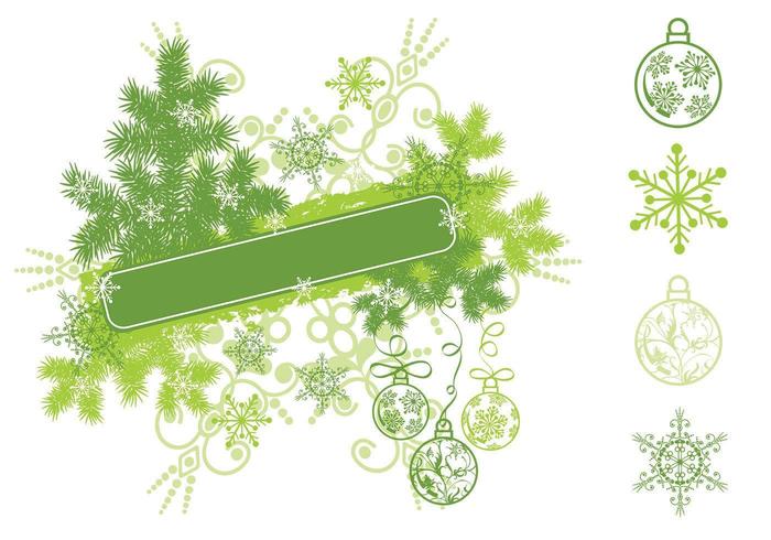 Christmas Snowflake Banner Vector Pack