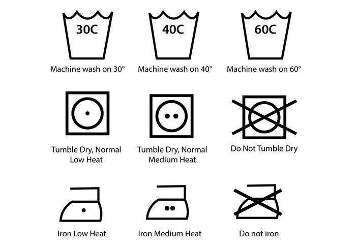 Download Washing Symbol Vector Pack | Free Vector Art at Vecteezy!
