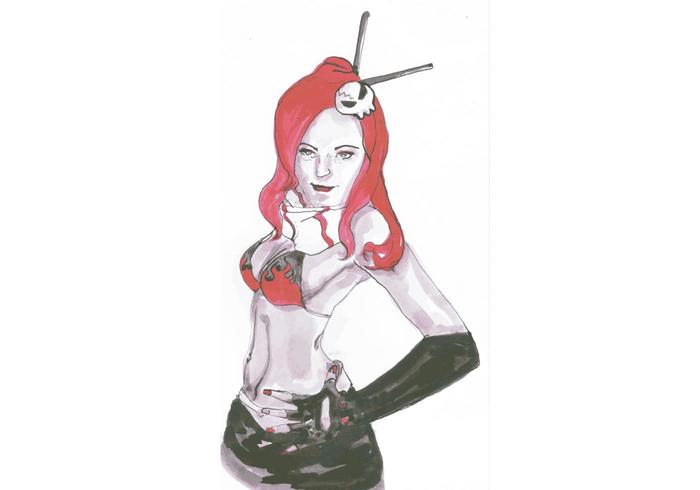 Female Comic Vector Female Comic Vector