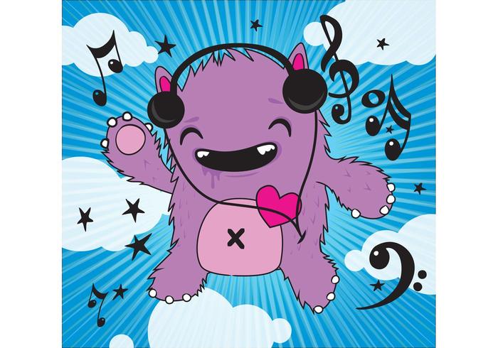 Music Monster Vector Music Monster Vector
