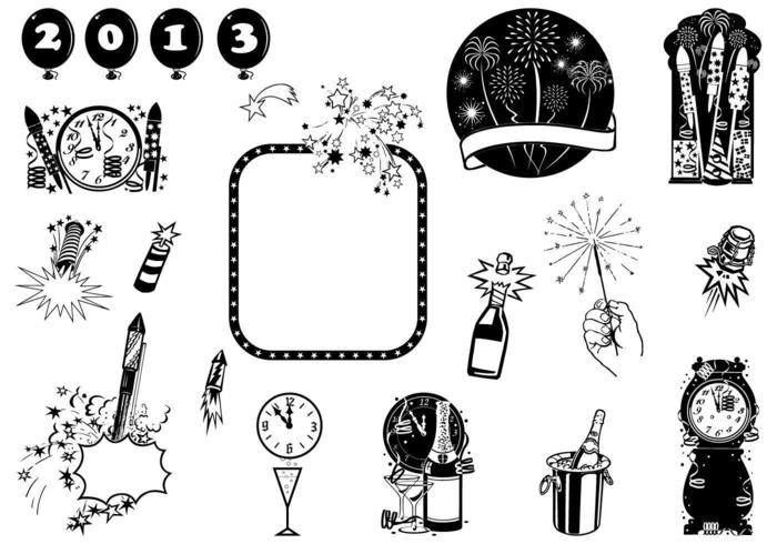 New Year's Eve Vector Element Pack