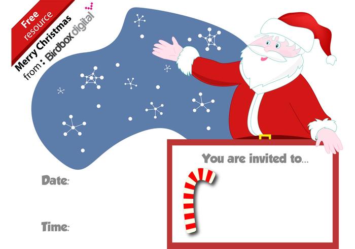 Santa Christmas Invite Vector Santa Christmas Invite Vector