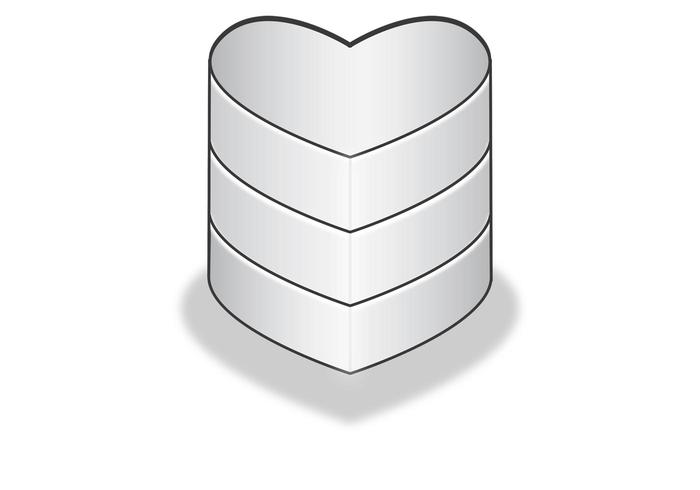 Heart Shaped Vector Database Icon Heart Shaped Vector Database Icon