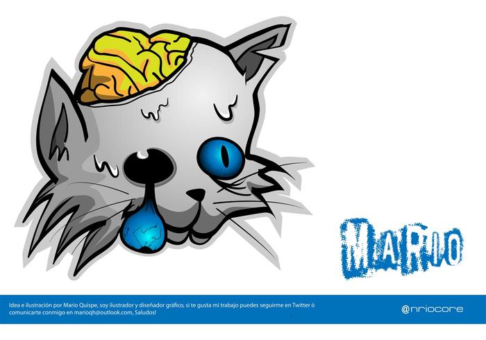 Zombie Cat Vector Zombie Cat Vector