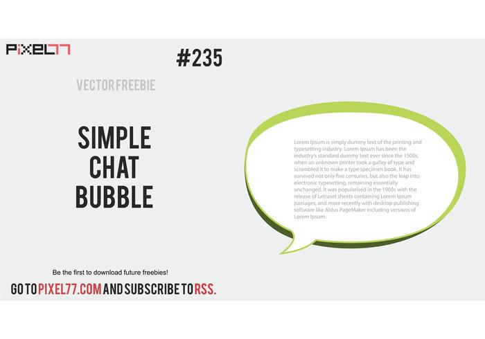 Free Vector of the Day #235: Simple Chat Bubble Free Vector of the Day #235: Simple Chat Bubble