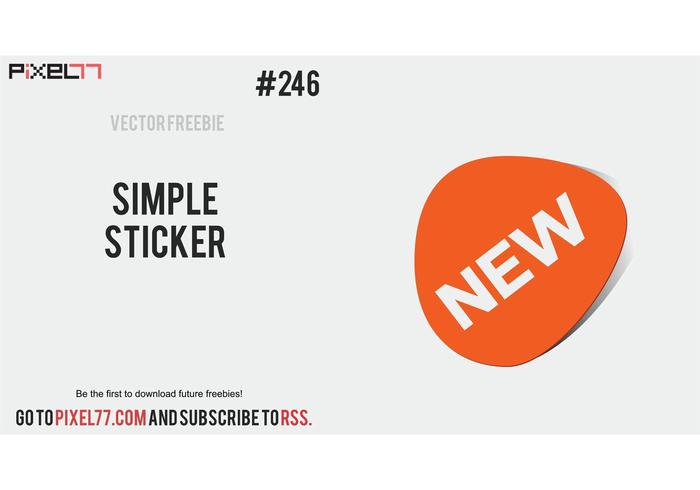 Simple Sticker Vector : Free Vector of the Day #246 Simple Sticker Vector : Free Vector of the Day #246