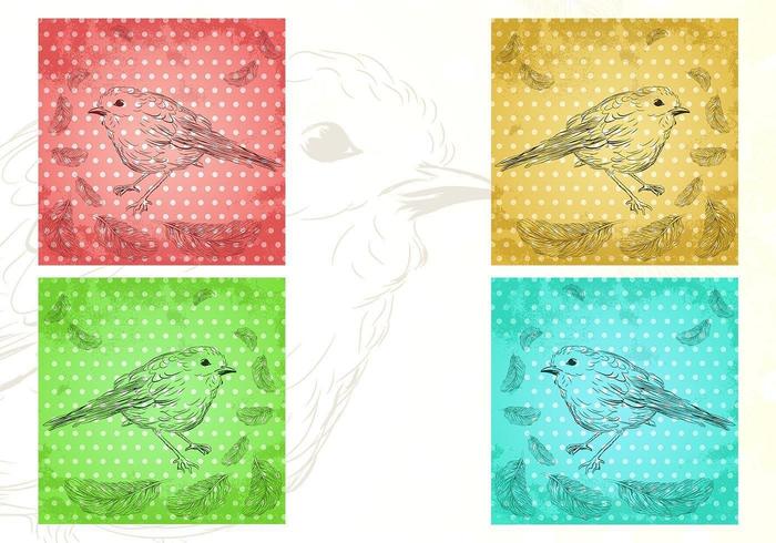 Pájaros de una pluma Vector Wallpaper Pack