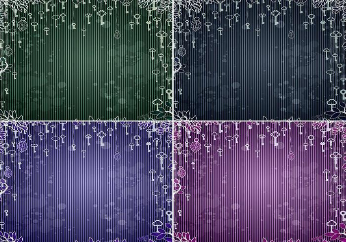Skeleton Key Vector Wallpaper Pack