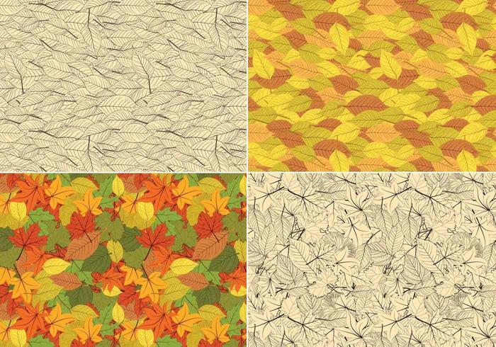 Seamless Leaves Vector Pattern 