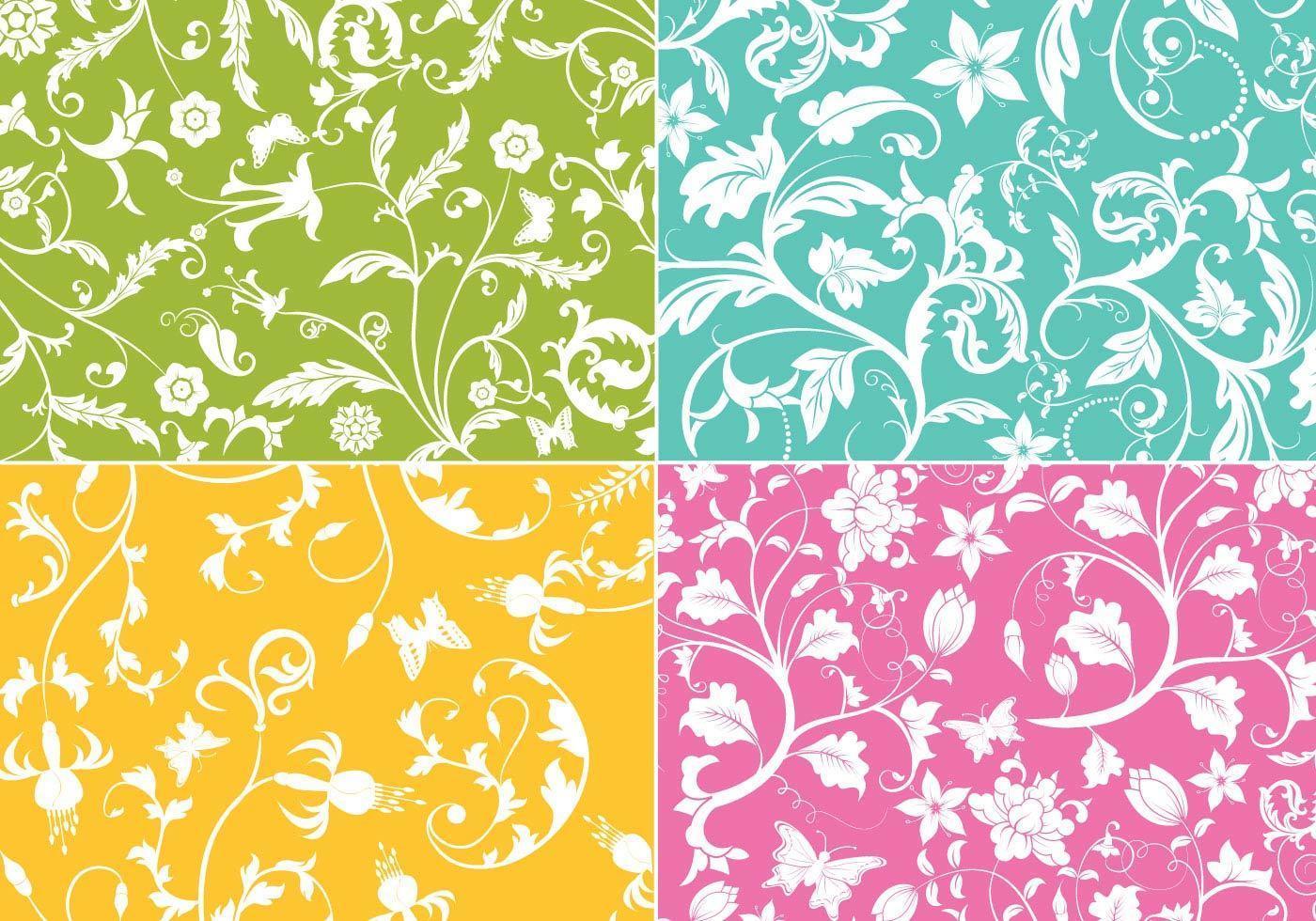 Floral Swirl Vector Wallpaper Pack 55368 Vector Art at Vecteezy