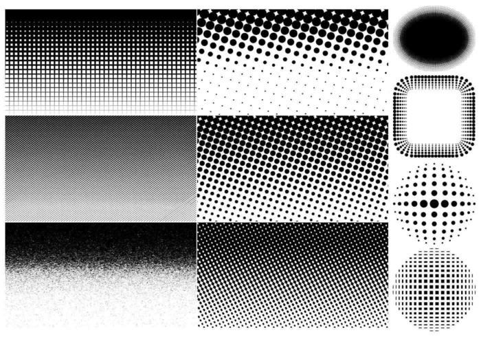 Halftone Vectors and Background Pack