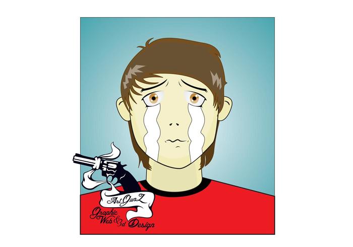 Sad Character Vector Sad Character Vector