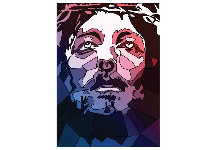 Jesus Stained Glass Vector