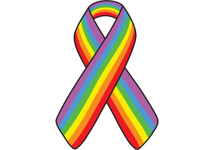 Rainbow Ribbon Vector Rainbow Ribbon Vector