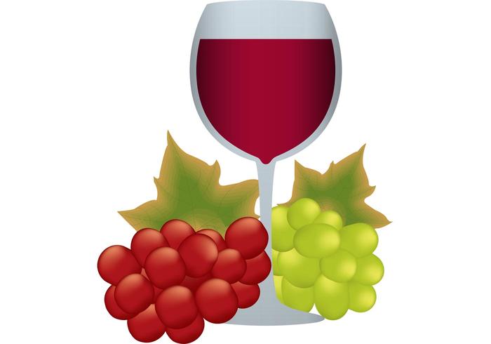 Goblet and Grapes Vector