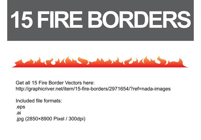 Fire Border Vectors Fire Border Vectors