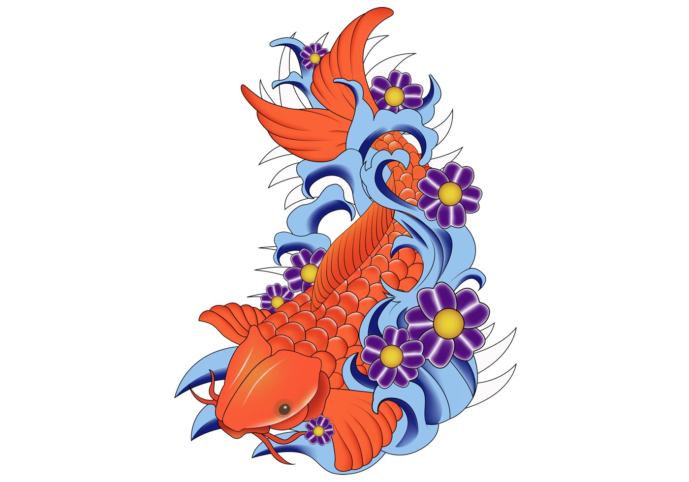 Koi Fish Vector | Free Vector Art at Vecteezy!