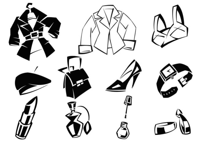 Funky Female Apparel Vectors and Accessories Pack