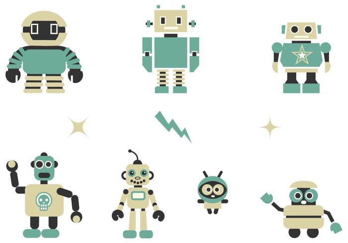 Quirky Robots Vector Pack