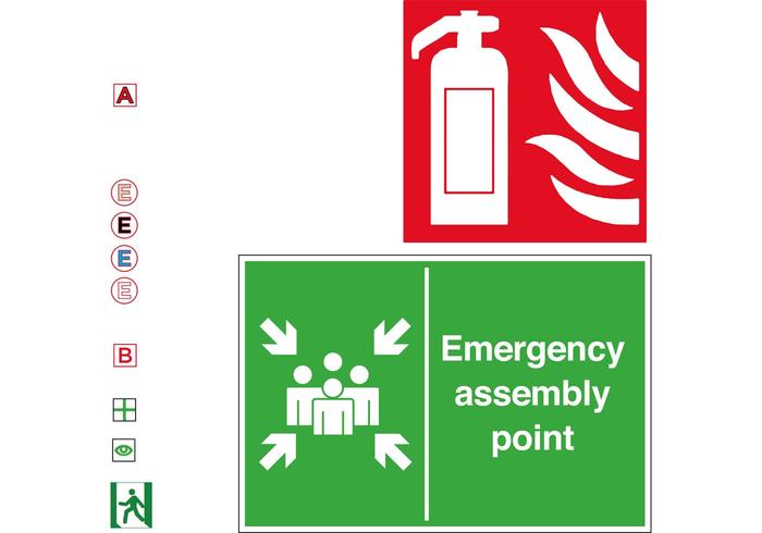 Emergency Fire Escape Symbol Vectors Emergency Fire Escape Symbol Vectors