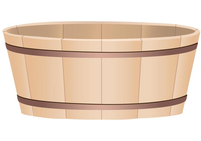 Wooden Bucket Vector Wooden Bucket Vector