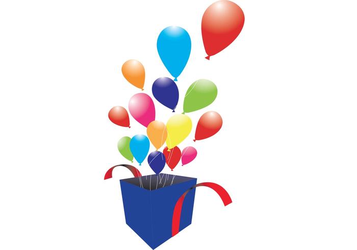 Box of Balloons Vector Box of Balloons Vector