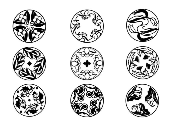 Circular Flourish Ornament Vectores