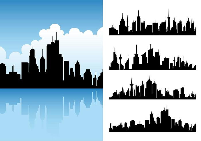 Ciudad de Skyline Vector Pack