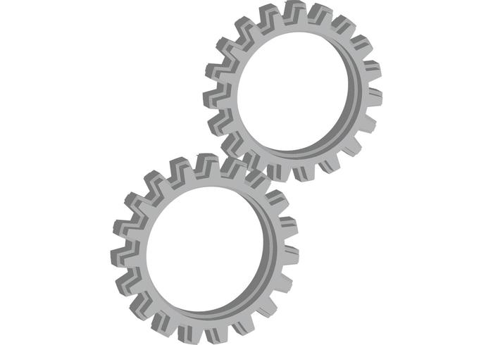 3D Extruded and Beveled Gear Vectors 3D Extruded and Beveled Gear Vectors