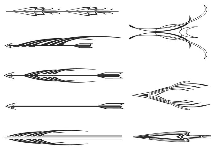 Conjunto de vectores decorativos de flechas