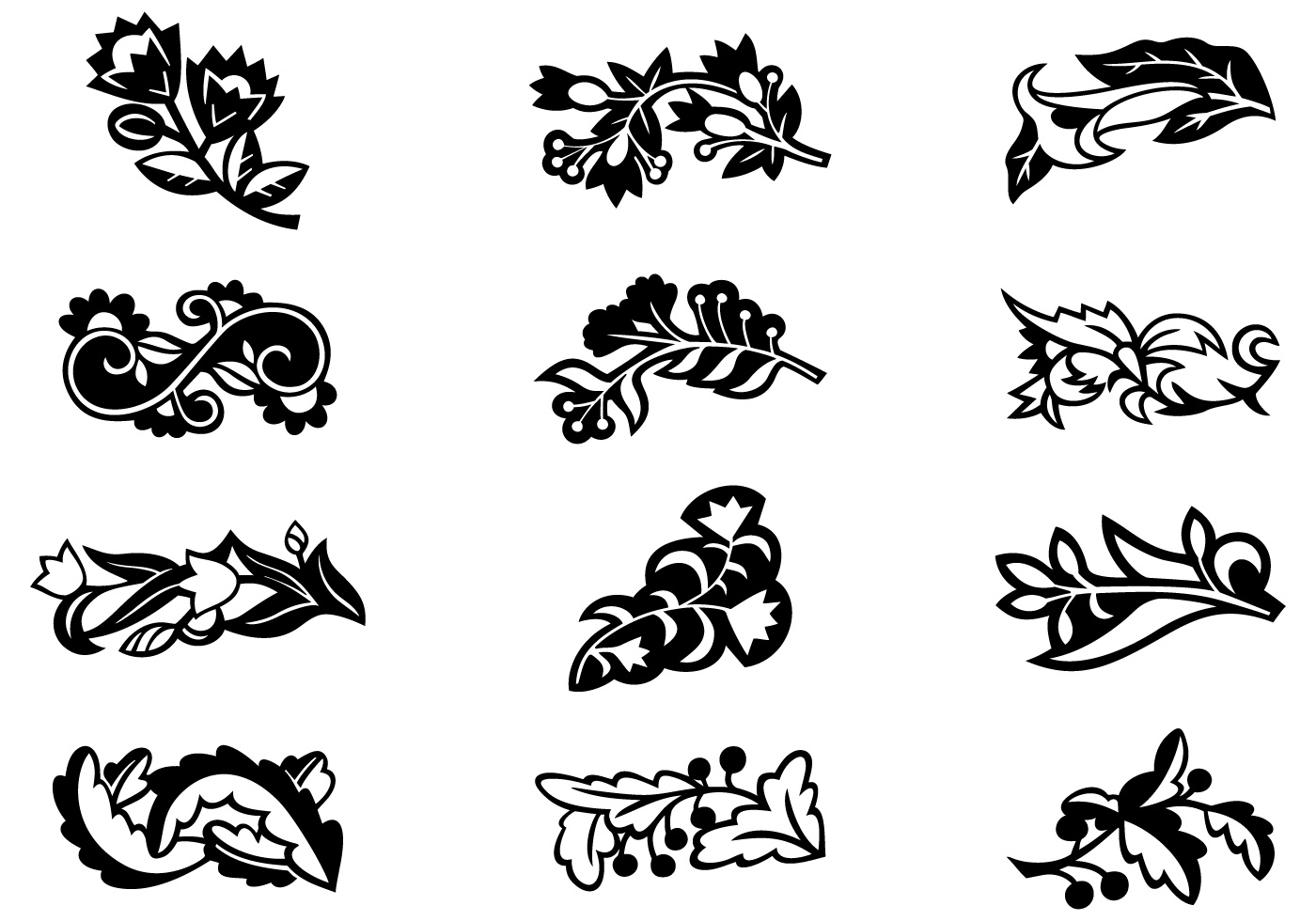 Bold Floral Vector Pack 56493 Vector Art at Vecteezy