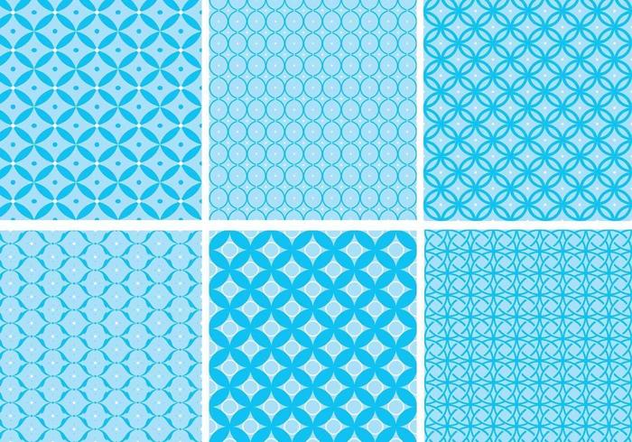 Circular Blue Pattern Vector Pack