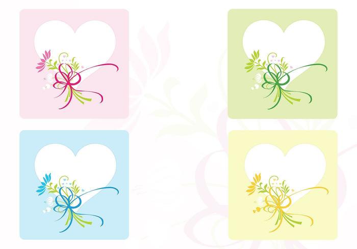 Heart & Flower Background Vector Pack