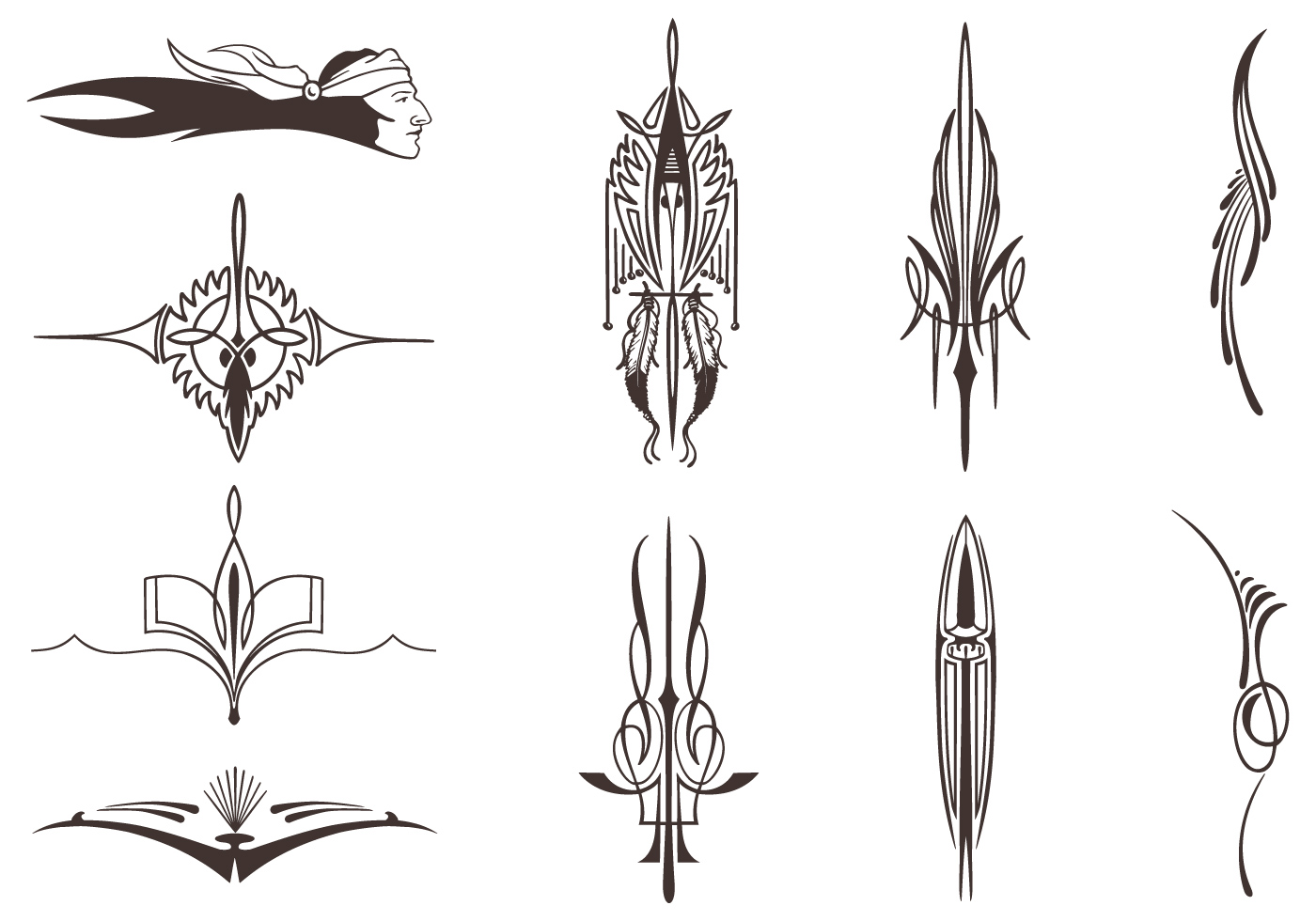 Download Native American Vector Elements Pack 56531 Vector Art at ...
