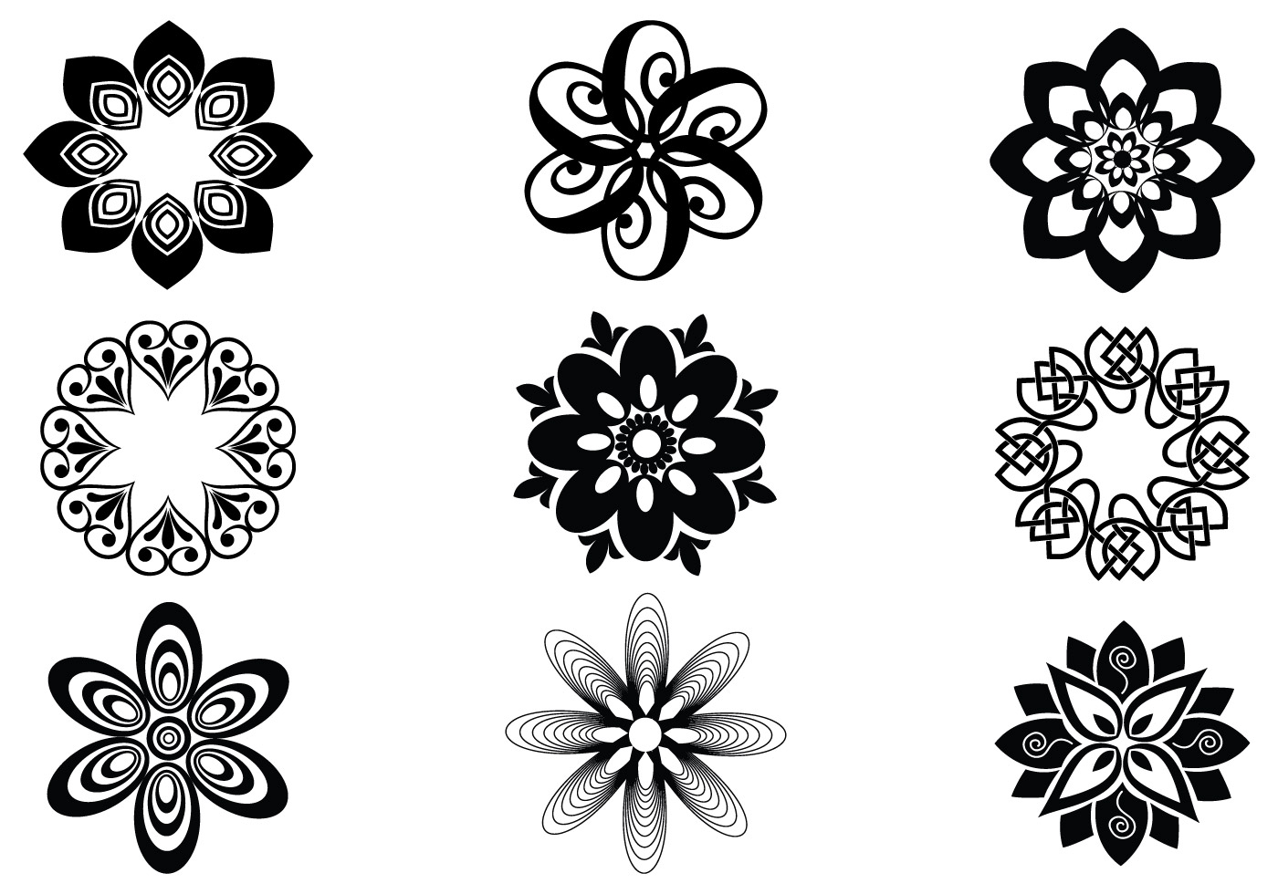Download Abstract Floral Vector Elements Pack - Download Free Vectors, Clipart Graphics & Vector Art