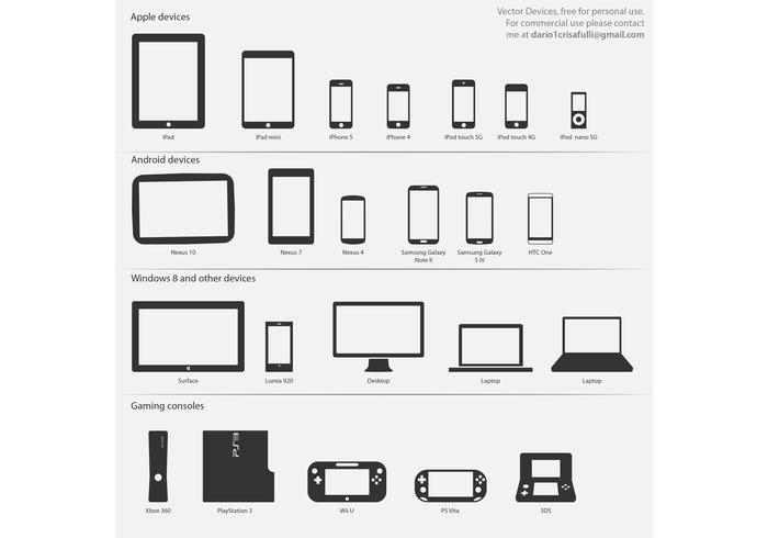 Technology Vector Icons - devices and consoles Technology Vector Icons - devices and consoles