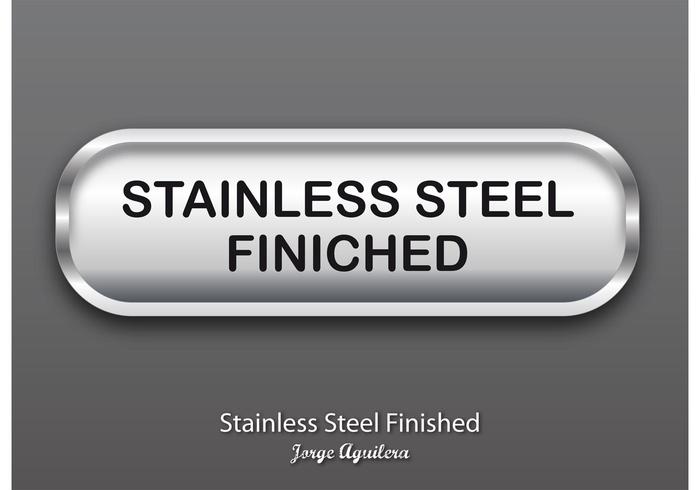 Stainless Steel Finished Vector Button Stainless Steel Finished Vector Button