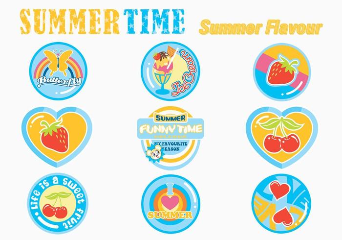 Summer Sticker Vector Pack