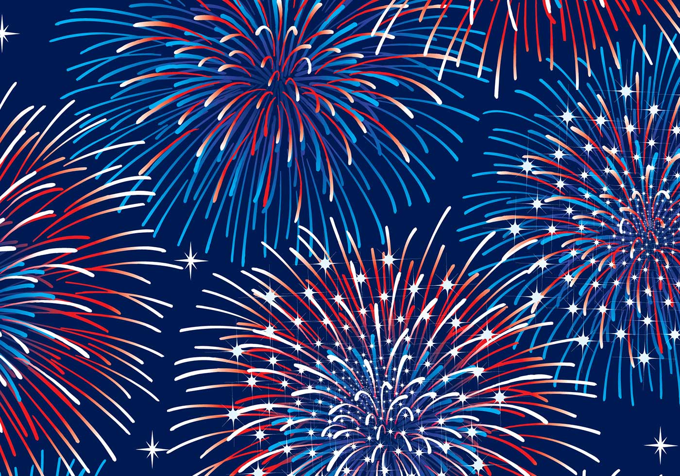Patriotic Fireworks Background Vector - Download Free ...
