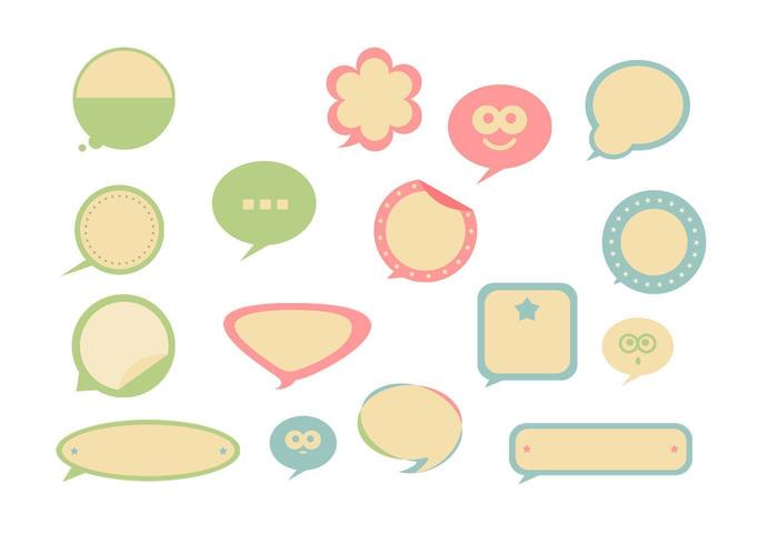 Retro Speech Bubble Vector Pack