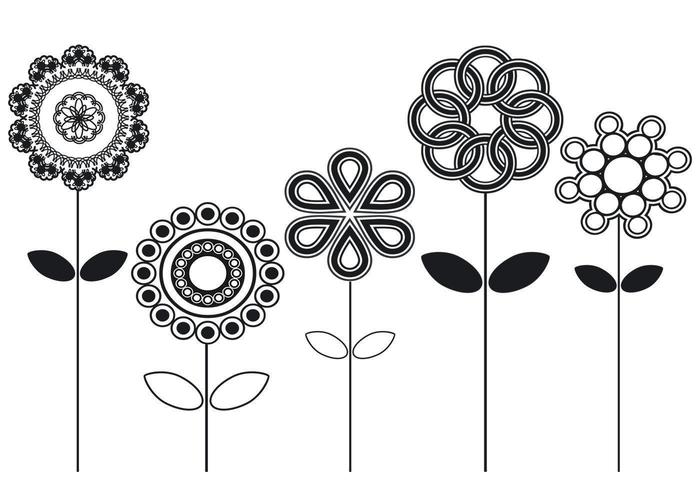 Abstract Flower Vector Pack