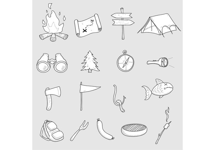 Camping Vector Doodles Camping Vector Doodles