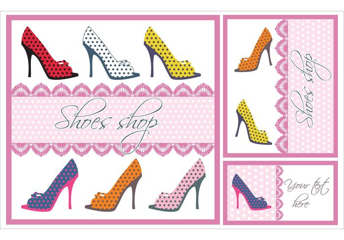 Shoes Vector Card Set Shoes Vector Card Set