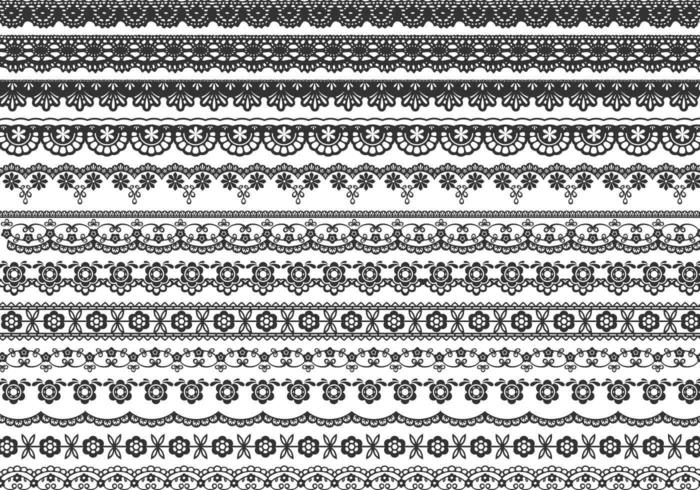 Lace Border Vector Pack