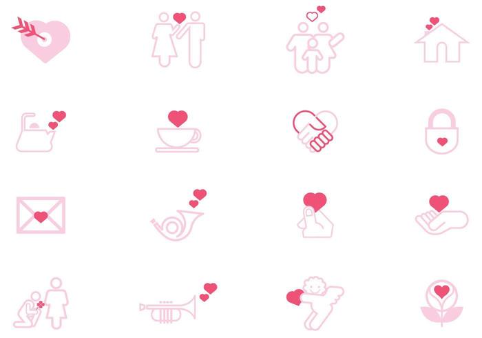 Signos de amor Vector Pack