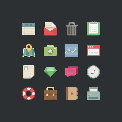 Diseñador plano conjunto de iconos de negocios vector